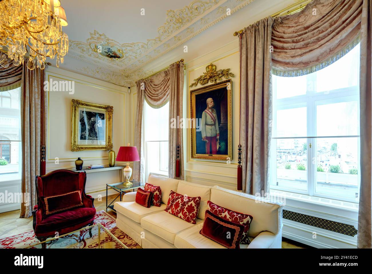 Vienna, Hotel Sacher, Suite // Vienna, Hotel Sacher, Suite *** Vienna, hotel Sacher, Suite Vienna, Hotel Sacher, Suite Foto Stock