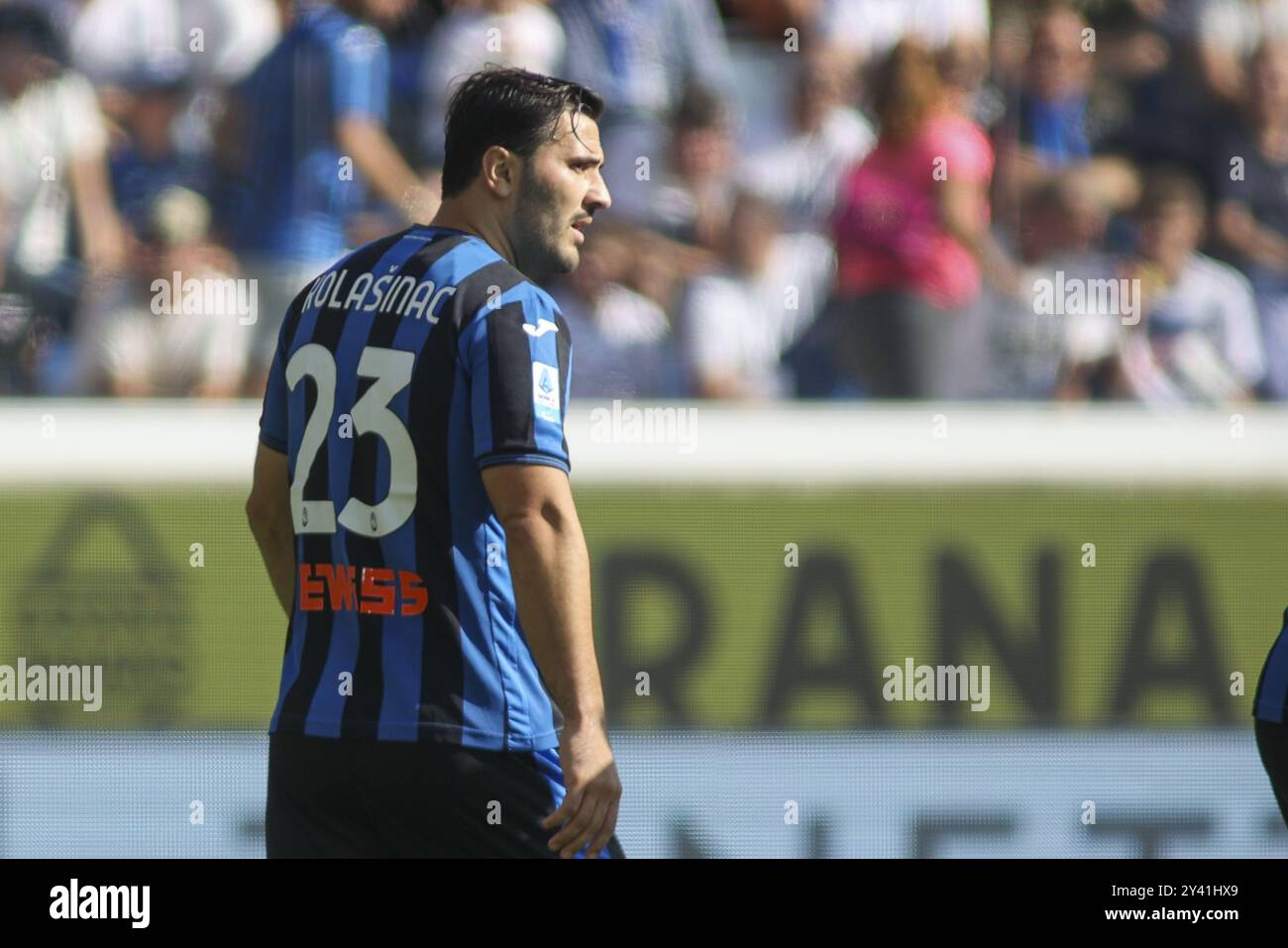 Sead Kolasinac dell'Atalanta BC durante Atalanata BC vs ACF Fiorentina, 4Â° serie A Enilive 2024-25 partita allo stadio Gewiss di Bergamo (BG), il 15 settembre 2024. Foto Stock