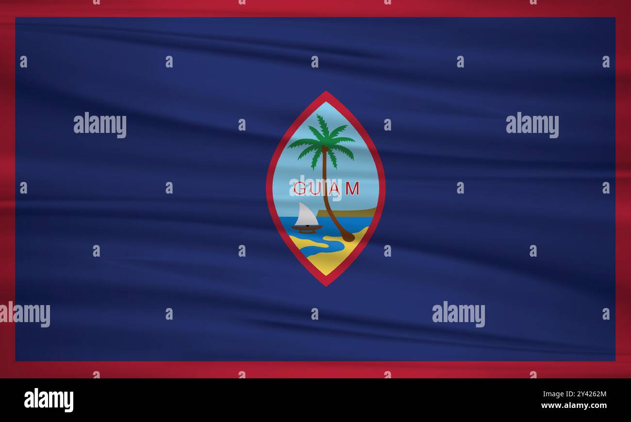 GUAM Flag e vettore modificabile, GUAM Country Flag Illustrazione Vettoriale