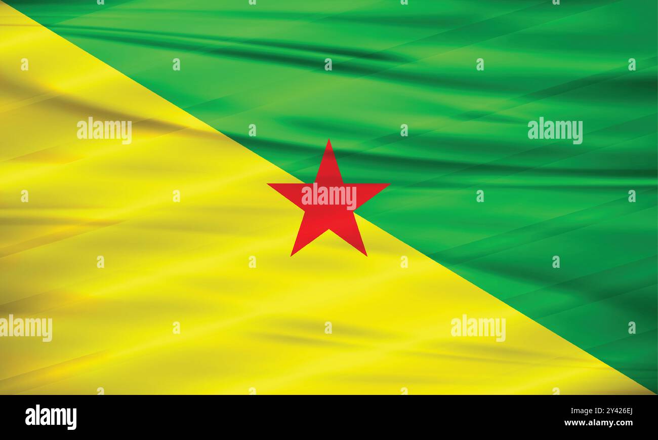 Bandiera della Guyana francese e vettore modificabile, bandiera della Guyana francese Illustrazione Vettoriale