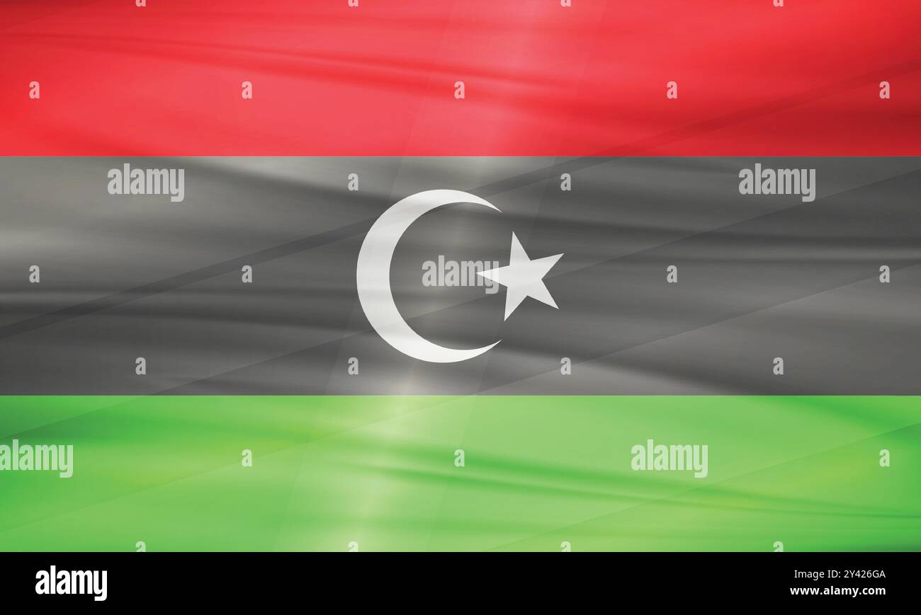 Libiya Flag e Editable Vector, Libiya Country Flag Illustrazione Vettoriale