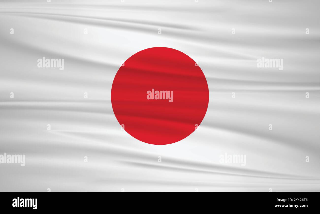 Bandiera del Giappone e vettore modificabile, bandiera del Paese del Giappone Illustrazione Vettoriale
