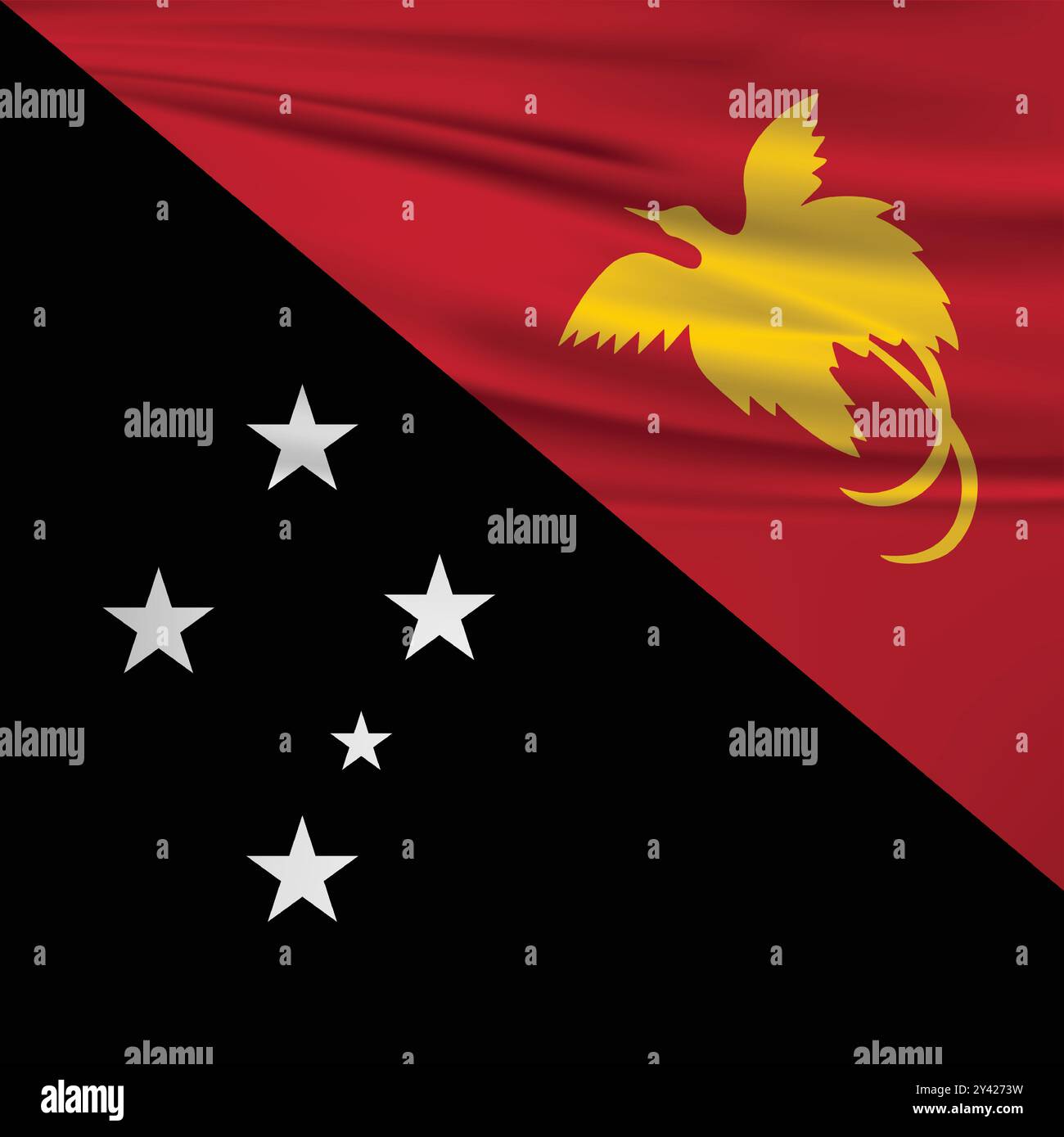 Papua nuova Guinea Flag e Editable Vector, Papua nuova Guinea Country Flag Illustrazione Vettoriale