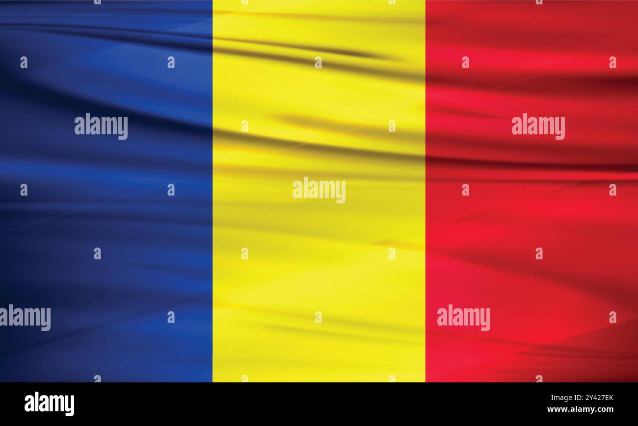 Bandiera della Romania e vettore modificabile, bandiera del paese della Romania Illustrazione Vettoriale
