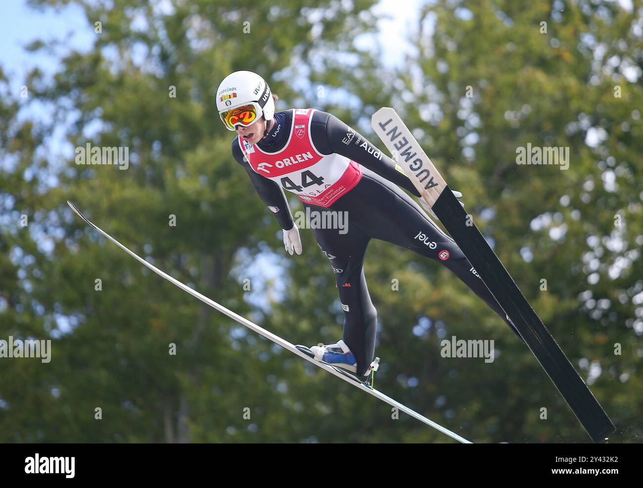 Wisla, Polonia. 15 settembre 2024. Alex Insam durante la gara individuale del FIS Ski Jumping Summer Grand Prix di Wisla. (Foto di Damian Klamka/SOPA Images/Sipa USA) credito: SIPA USA/Alamy Live News Foto Stock