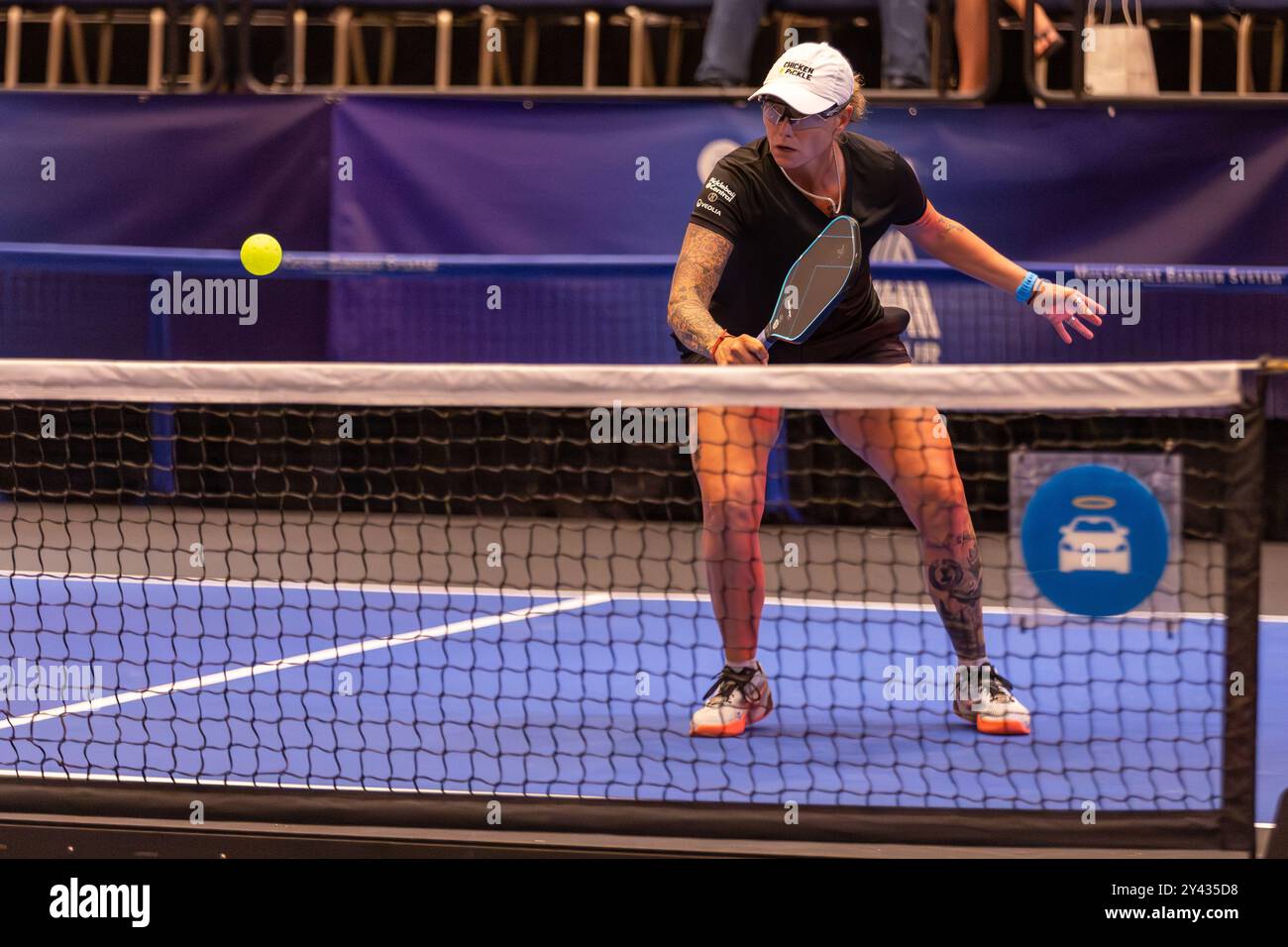 Tina Pisnik ritorna la palla durante la PPA Las Vegas Cup il 1 settembre 2024. (John Geldermann/Alamy) Foto Stock
