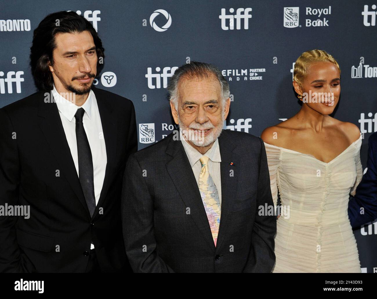 9 settembre 2024 - Toronto, Ontario, Canada - Adam driver, Francis Ford Coppola, Nathalie Emmanuel. 2024 Toronto International Film Festival - ''Megalopolis'' si tiene alla Roy Thomson Hall. (Immagine di credito: © Brent Perniac/AdMedia tramite ZUMA Press Wire) SOLO PER USO EDITORIALE! Non per USO commerciale! Foto Stock