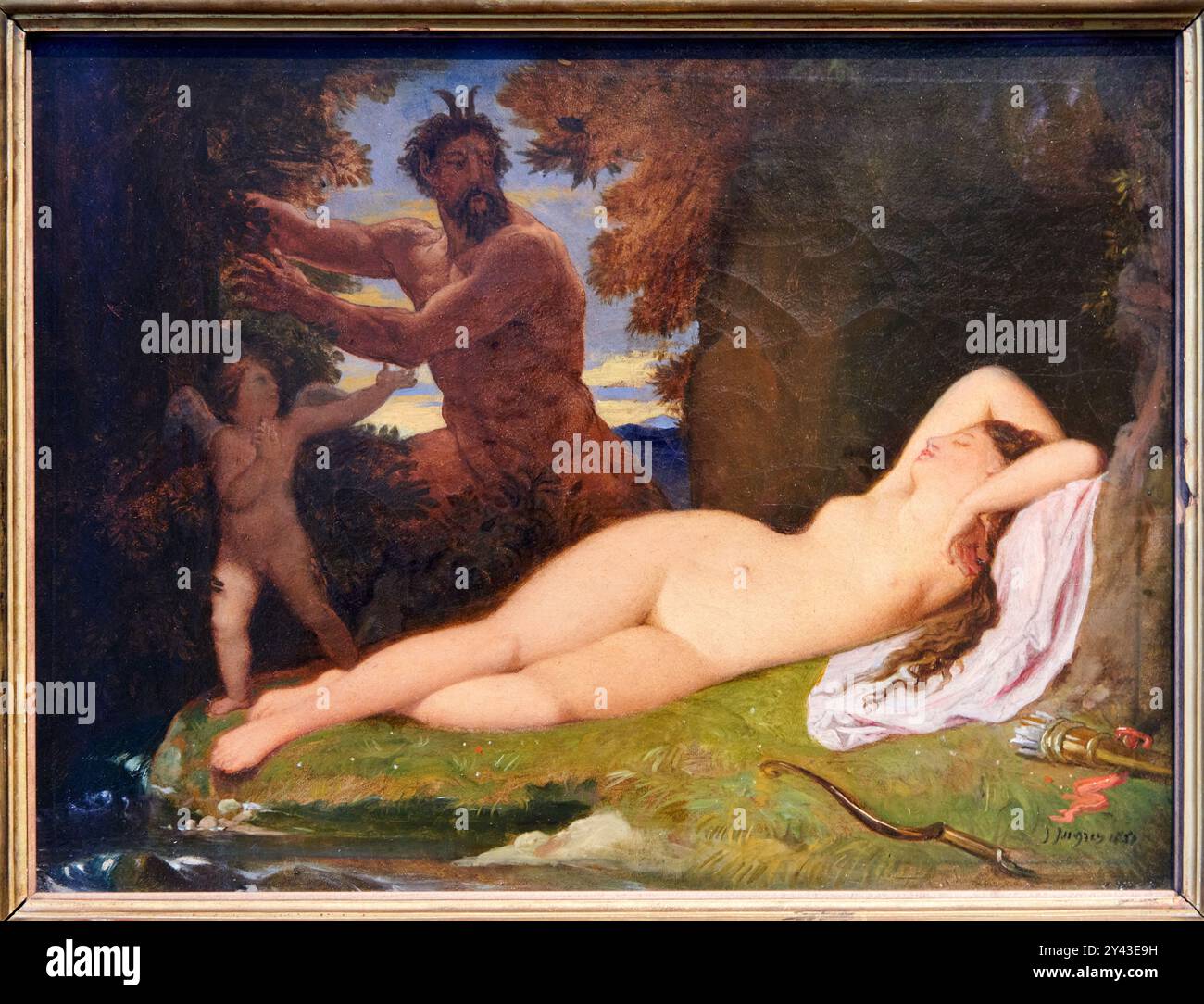 Giove e Antiope, 1851, olio su tela, Jean-Auguste-Dominique Ingres (Montauban, 1780- Parigi, 1867), Museo Eugène Delacroix, Parigi, Francia Foto Stock