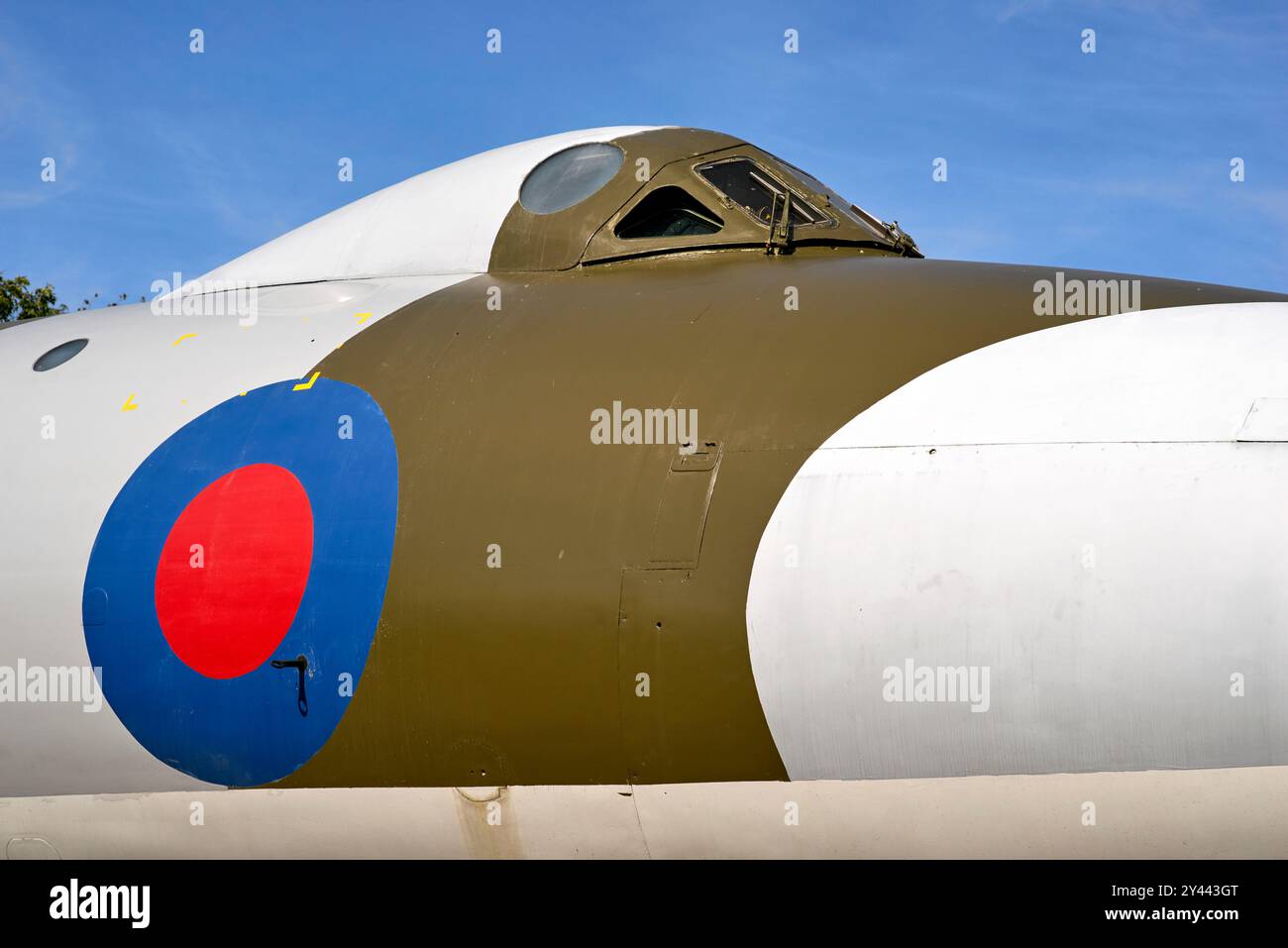 Aereo da bombardiere Avro Vulcan B2; XM655; aeroporto di Wellesbourne; nr. Stratford Upon Avon; Inghilterra Regno Unito Foto Stock