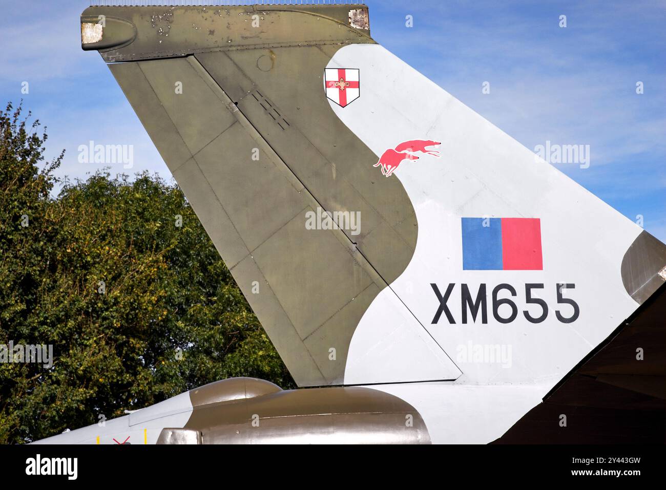 Aereo da bombardiere Avro Vulcan B2; XM655; aeroporto di Wellesbourne; nr. Stratford Upon Avon; Inghilterra Regno Unito Foto Stock