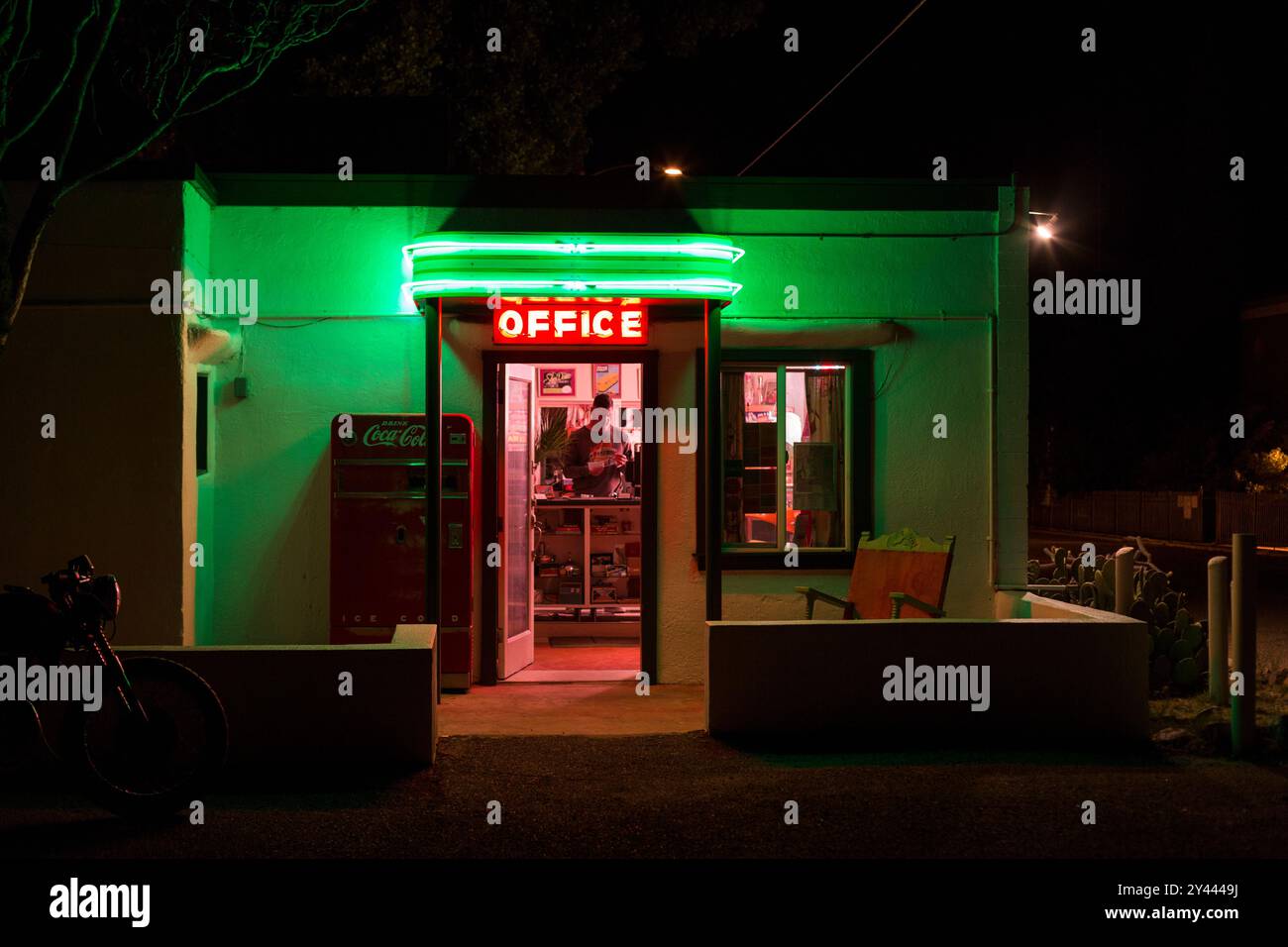 Edificio per uffici al parcheggio per roulotte della Shady Dell Foto Stock