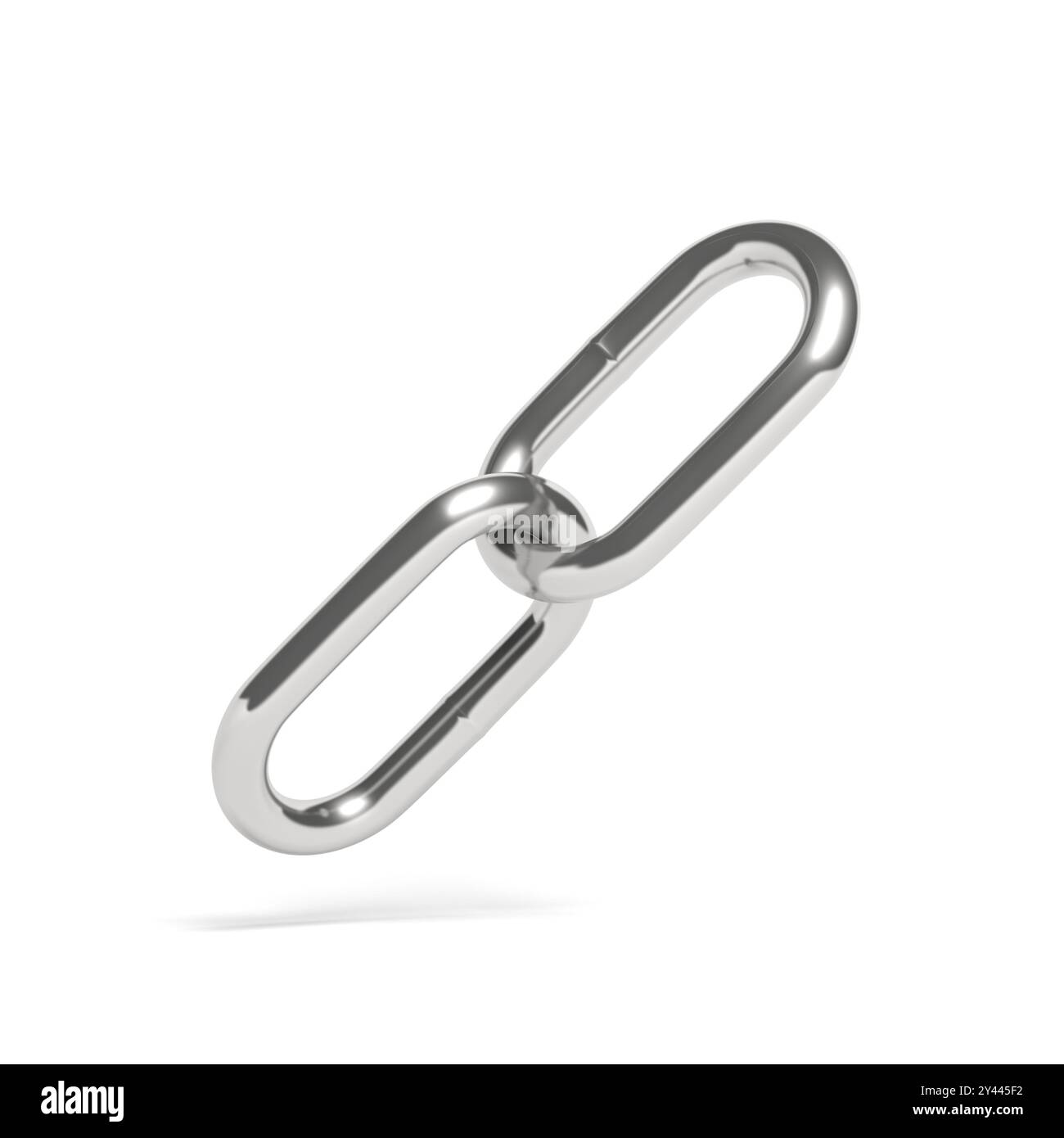 Catena. Icona di collegamento isolata su sfondo bianco. illustrazione 3d. Foto Stock