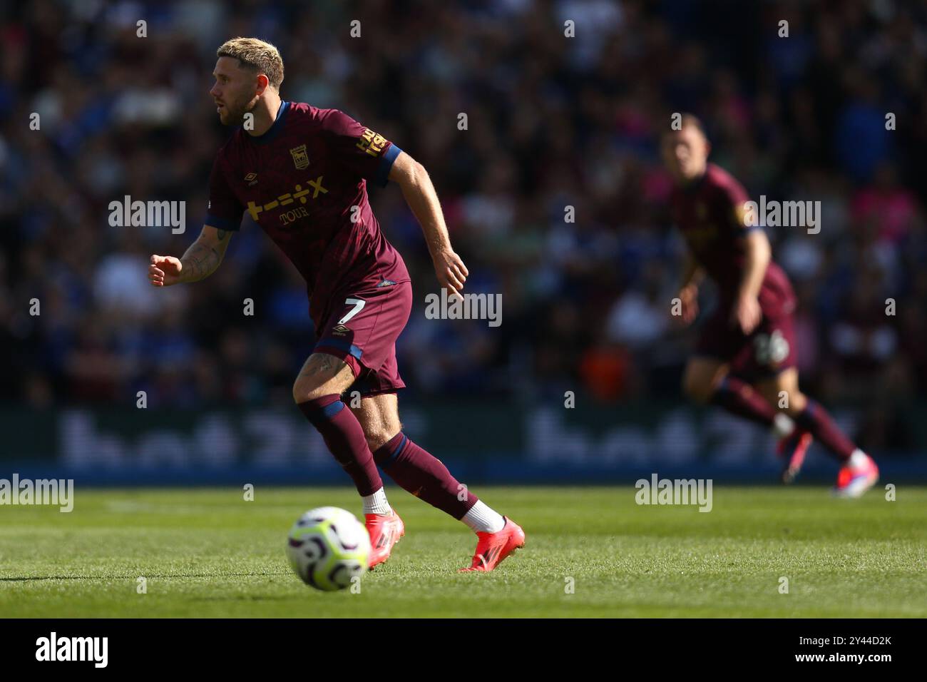 Wes Burns of Ipswich Town - Brighton & Hove Albion V Ipswich Town, Premier League, Amex Stadium, Brighton, Regno Unito - 14 settembre 2024 solo uso editoriale - si applicano restrizioni DataCo Foto Stock