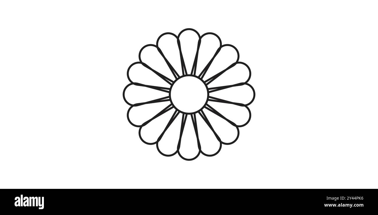 Icona del fiore isolata su sfondo bianco. Icona Flower Simple. Illustrazione vettoriale Illustrazione Vettoriale