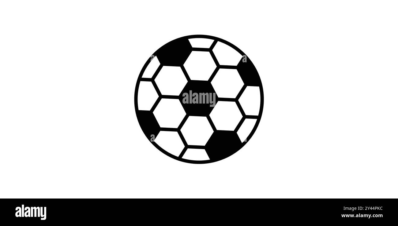 Icona piatta vettoriale per la palla da calcio o il calcio per applicazioni sportive e siti Web Illustrazione Vettoriale