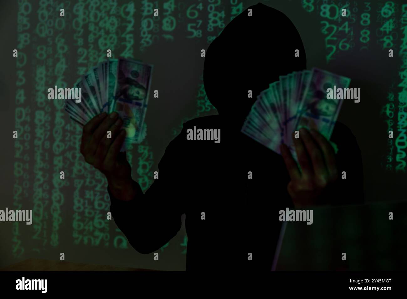 Attacchi di cyber hacker, concetto di Cybersecurity. Foto Stock