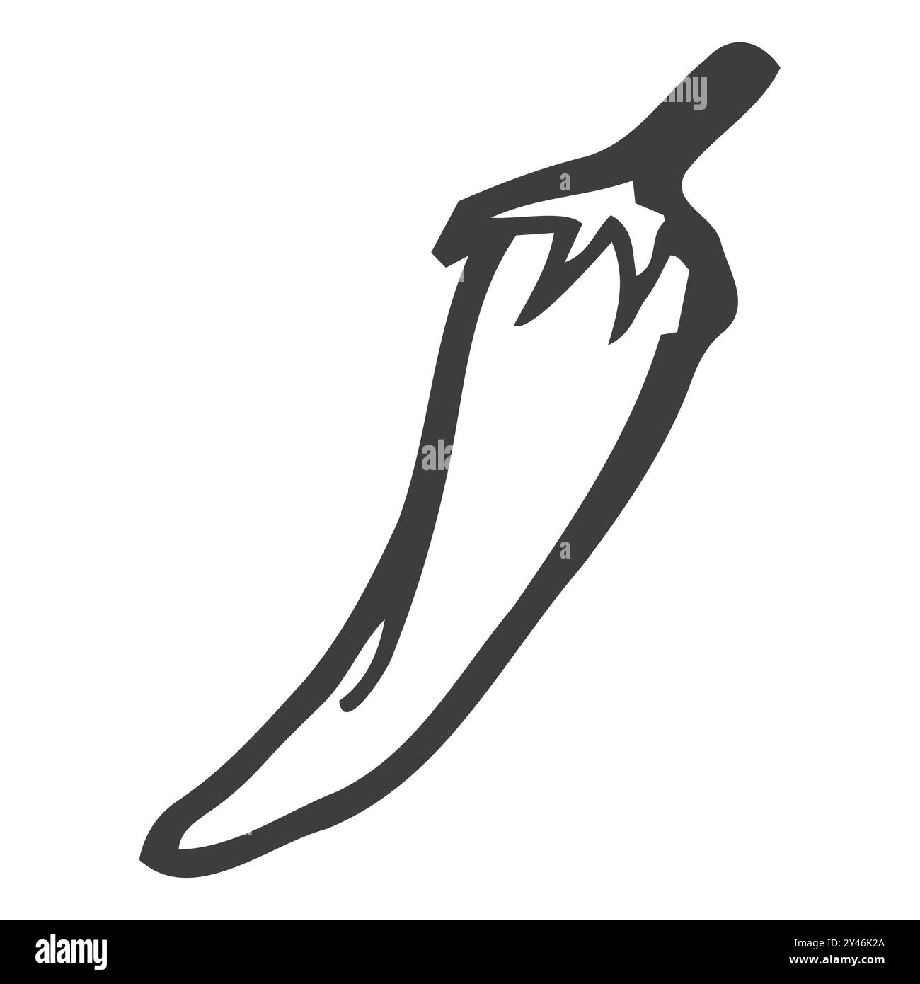 Peperoncino, peperoncino vettoriale disegnato a mano. Verdure fresche biologiche, pepe caldo con incisioni. Disegno dettagliato del cibo. Ottimo per l Illustrazione Vettoriale