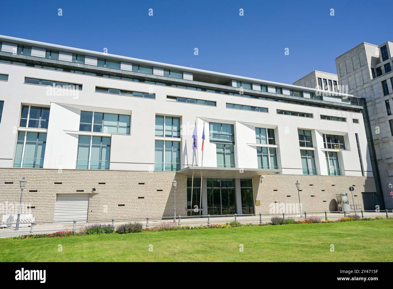 Botschaft Frankreich, Pariser Platz, Mitte, Berlino, Deutschland Foto Stock