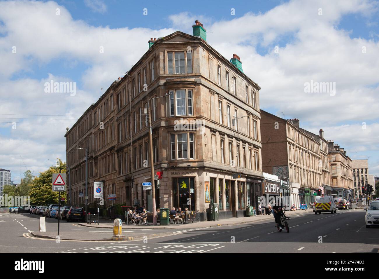 Vista su Argyle Street a Finnieston, Glasgow, Scozia nel Regno Unito Foto Stock