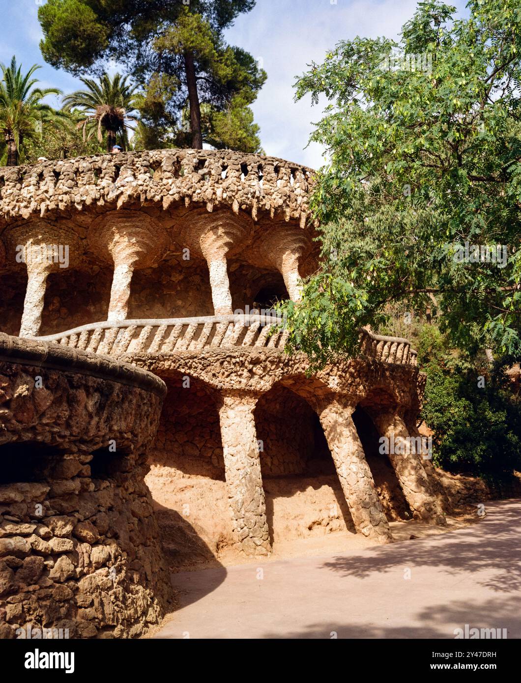 Park Güell, Barcellona, Catalogna, Spagna, Europa. Foto Stock