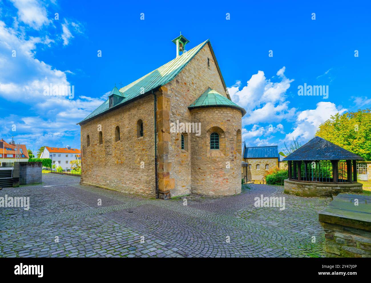 Palazzo Imperiale, Museo Kaiserpfalz, Paderborn, regione Ostwestfalen Lippe, Renania settentrionale Vestfalia, Germania, Europ Foto Stock