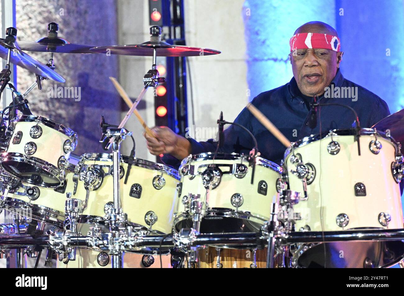 Croazia, Spalato, 160924. Billy Cobham tenne un concerto al Peristil come parte del Peristil Vibrez festival. Foto: Tom Dubravec / CROPIX Split CROAZIA Copyright: XxTomxDubravecx cobham6-160924 Foto Stock