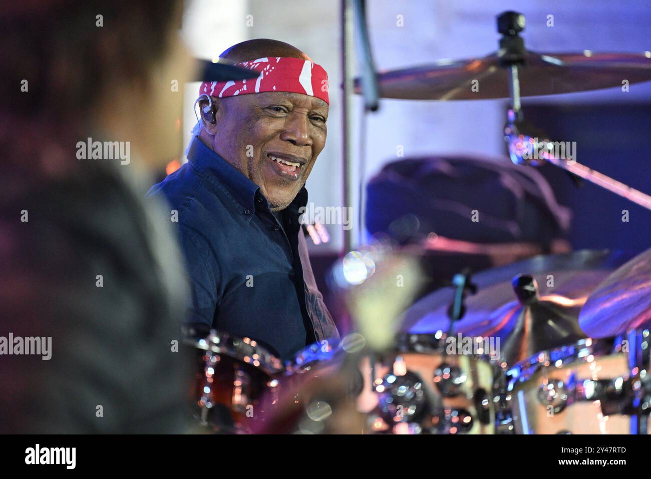 Croazia, Spalato, 160924. Billy Cobham tenne un concerto al Peristil come parte del Peristil Vibrez festival. Foto: Tom Dubravec / CROPIX Split CROAZIA Copyright: XxTomxDubravecx cobham12-160924 Foto Stock