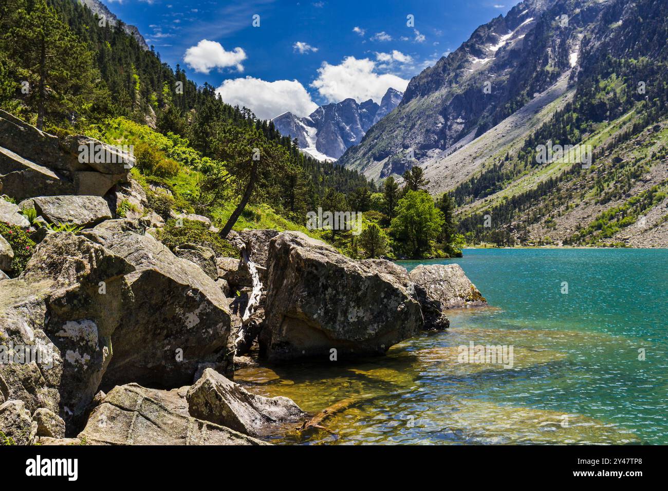 Lago di Gaube, Pirenei, Francia Foto Stock
