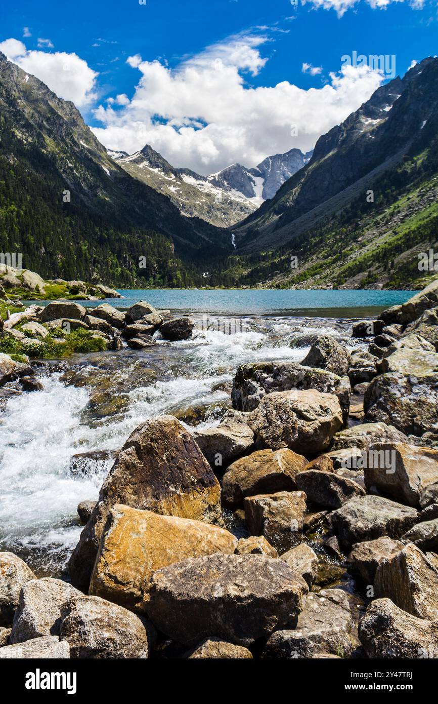 Lago di Gaube, Pirenei, Francia Foto Stock
