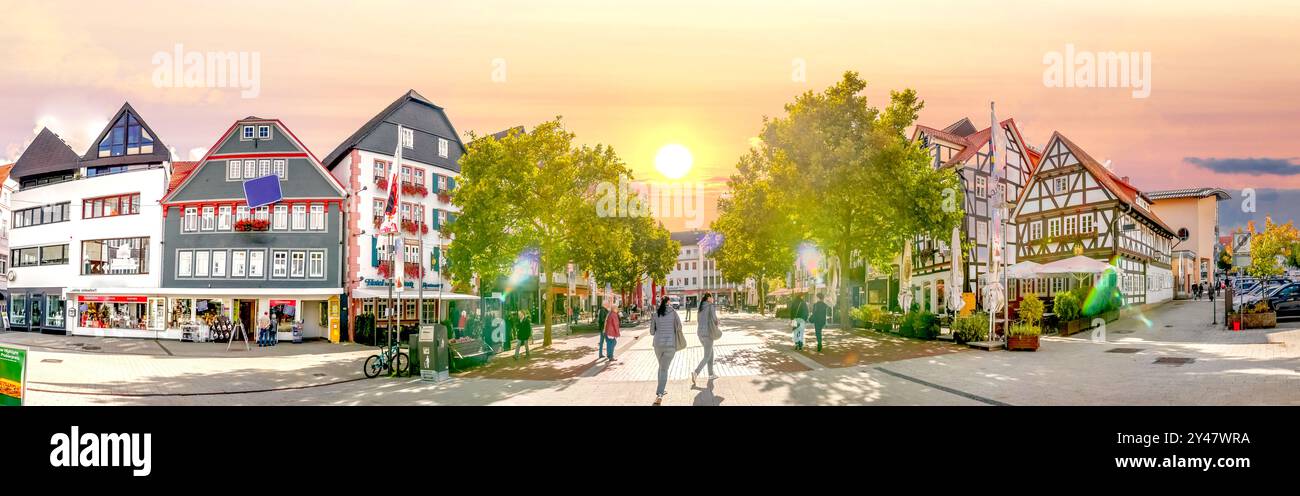 Città vecchia di Bad Hersfeld, Germania Foto Stock