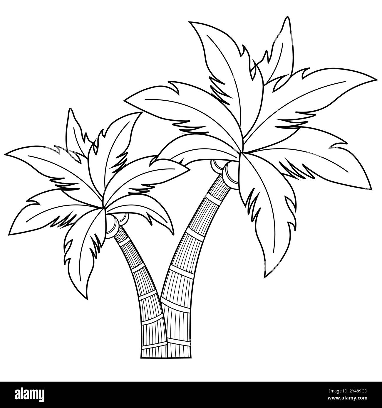 Progettazione vettoriale albero di palma. illustrazione vettoriale con un pittogramma a forma di palma Illustrazione Vettoriale