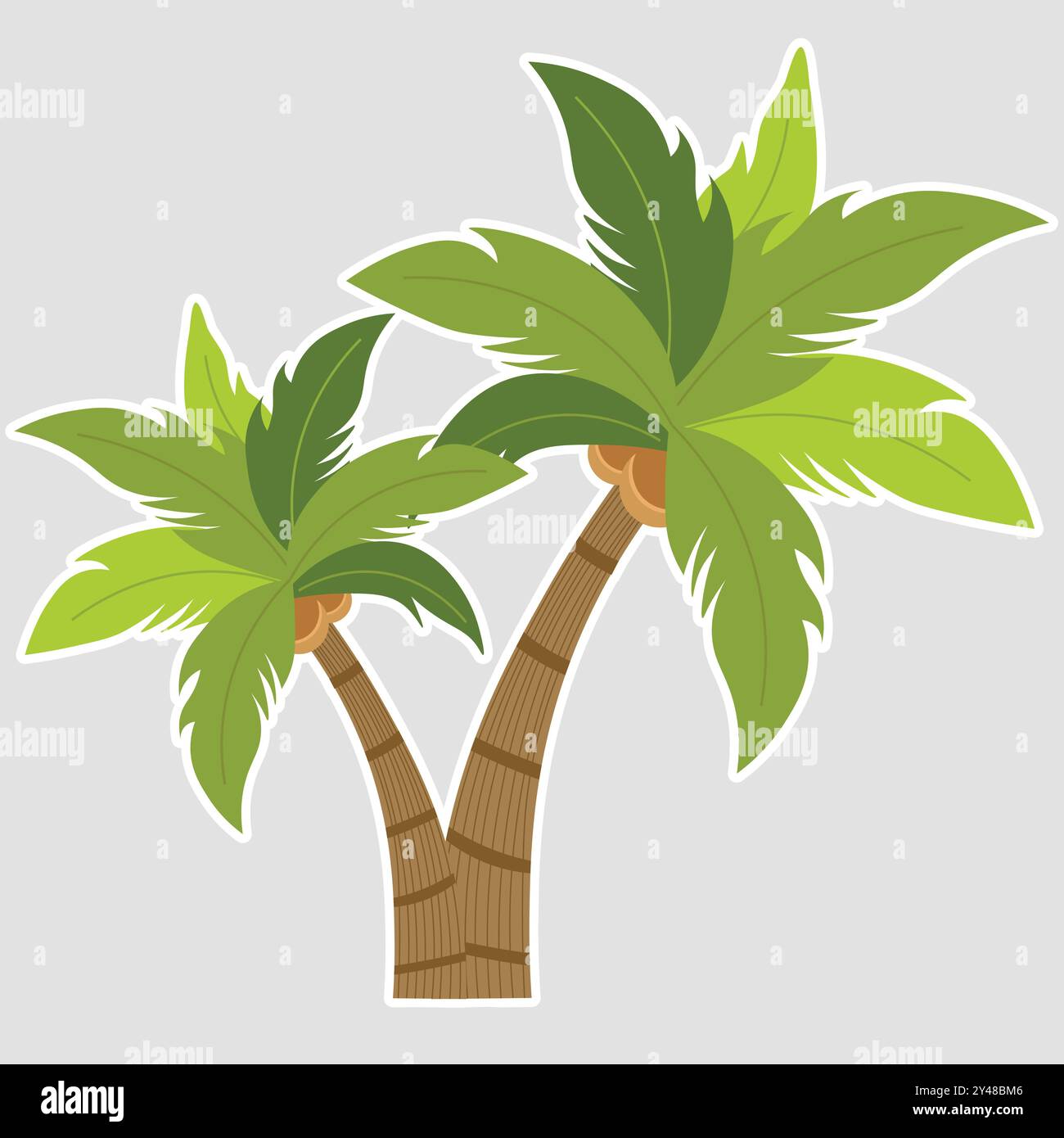 Progettazione vettoriale albero di palma. illustrazione vettoriale con un pittogramma a forma di palma Illustrazione Vettoriale