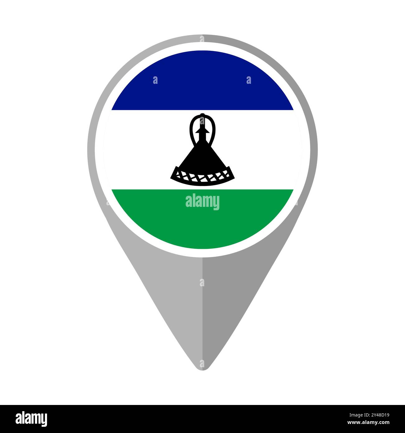 Indicatore Lesotho sul perno di posizionamento Illustrazione Vettoriale