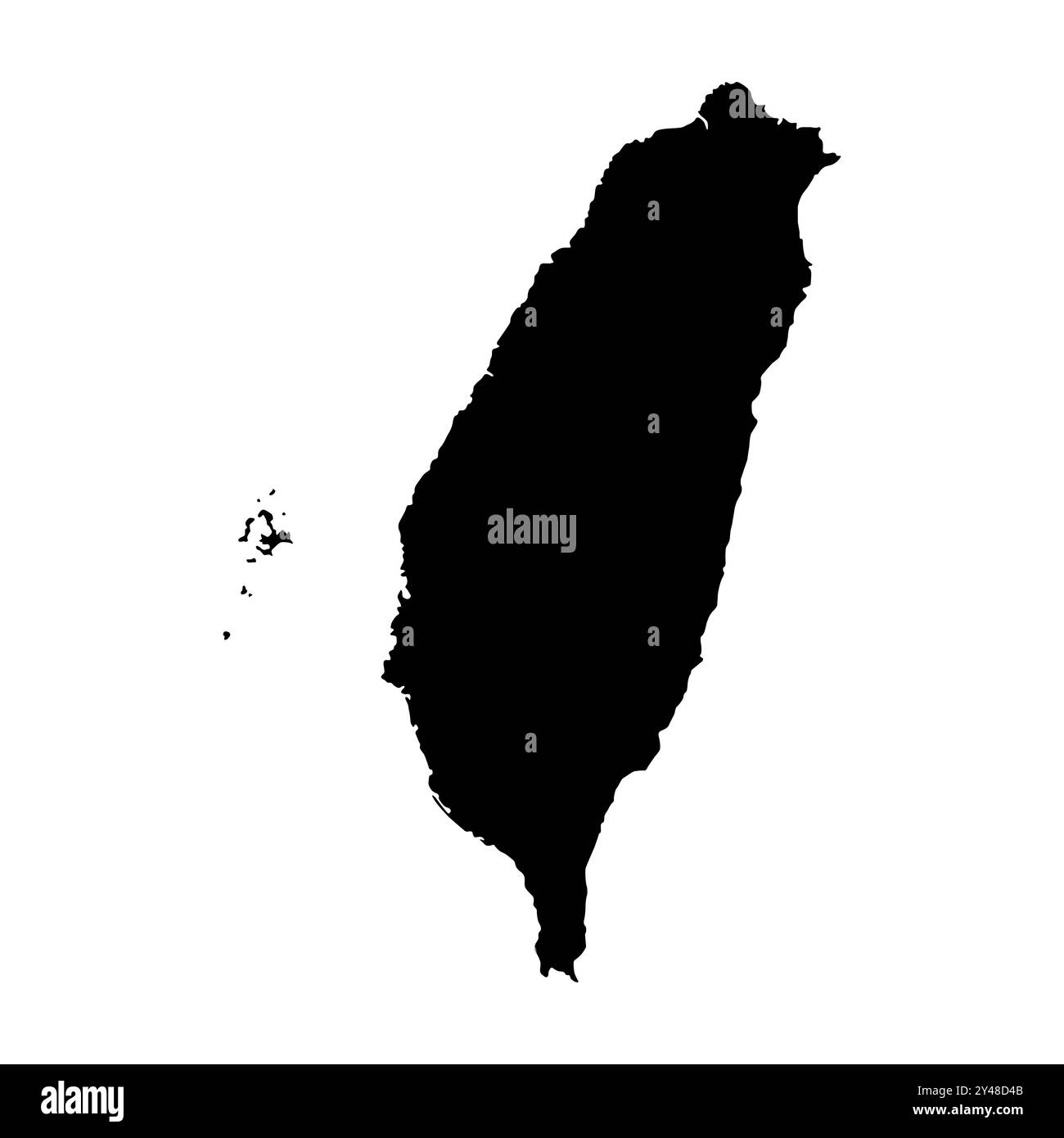 Sagoma di una mappa di Taiwan Country Land Illustrazione Vettoriale