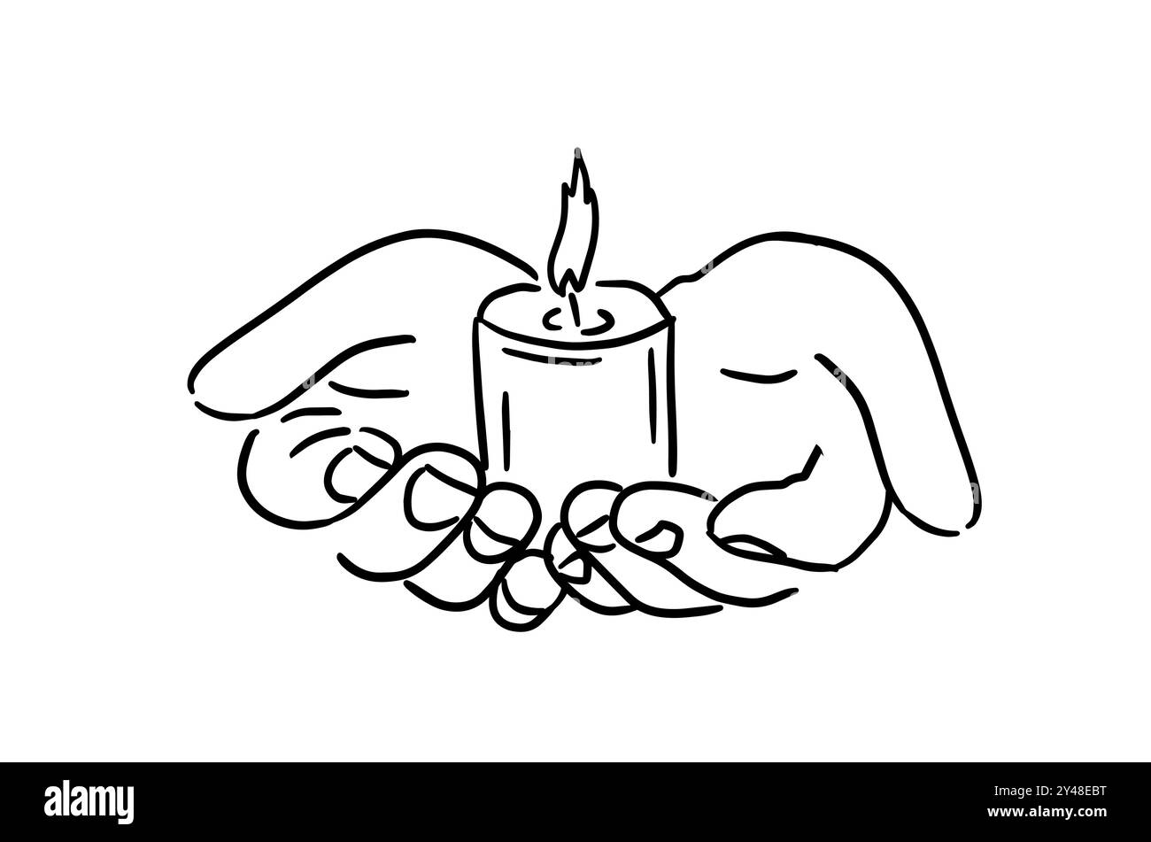Candela nelle mani preghiera. Un simbolo religioso di fede in Dio. disegnato a mano. Non ai, illustrazione vettoriale Illustrazione Vettoriale Candela nelle mani preghiera. Un simbolo religioso di fede in Dio. disegnato a mano. Non ai, illustrazione vettoriale Illustrazione Vettoriale