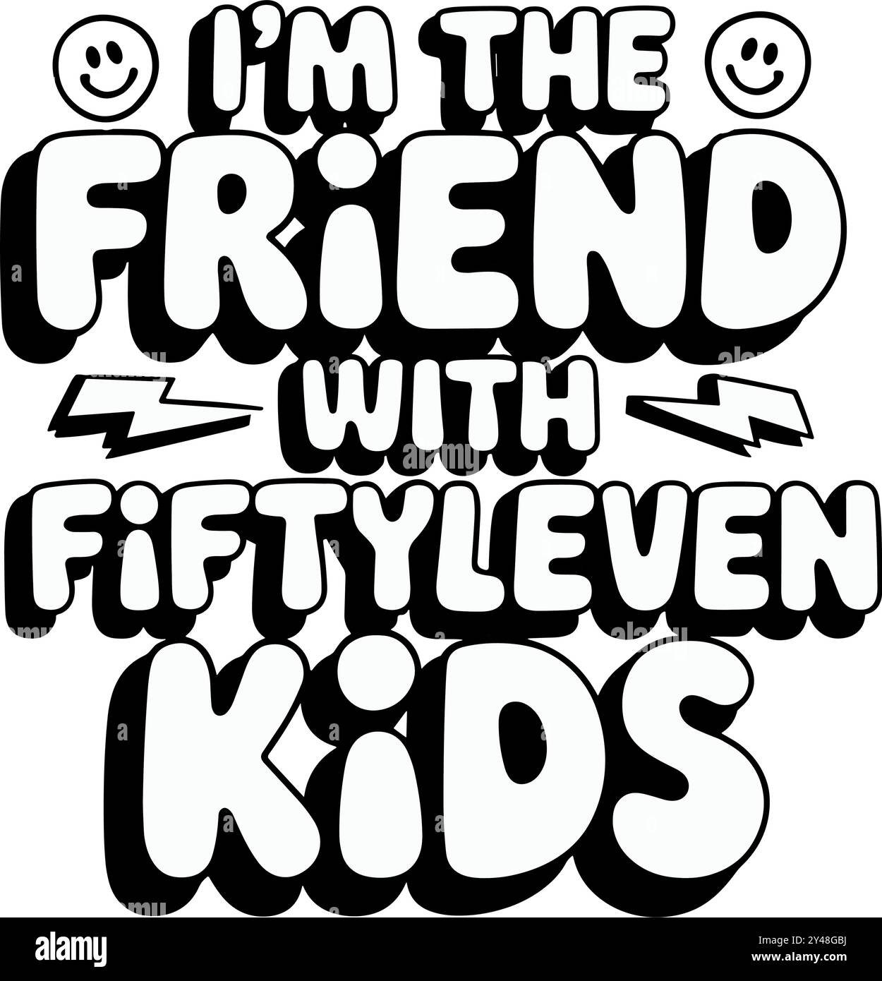 io sono l'amico dei cinquanta figli Illustrazione Vettoriale