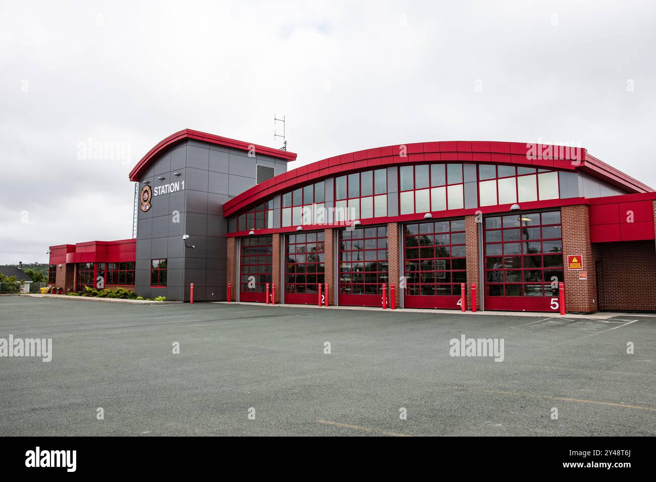 Stazione dei vigili del fuoco 1 sull'autostrada Conception Bay a Conception Bay South, Newfoundland & Labrador, Canada Foto Stock