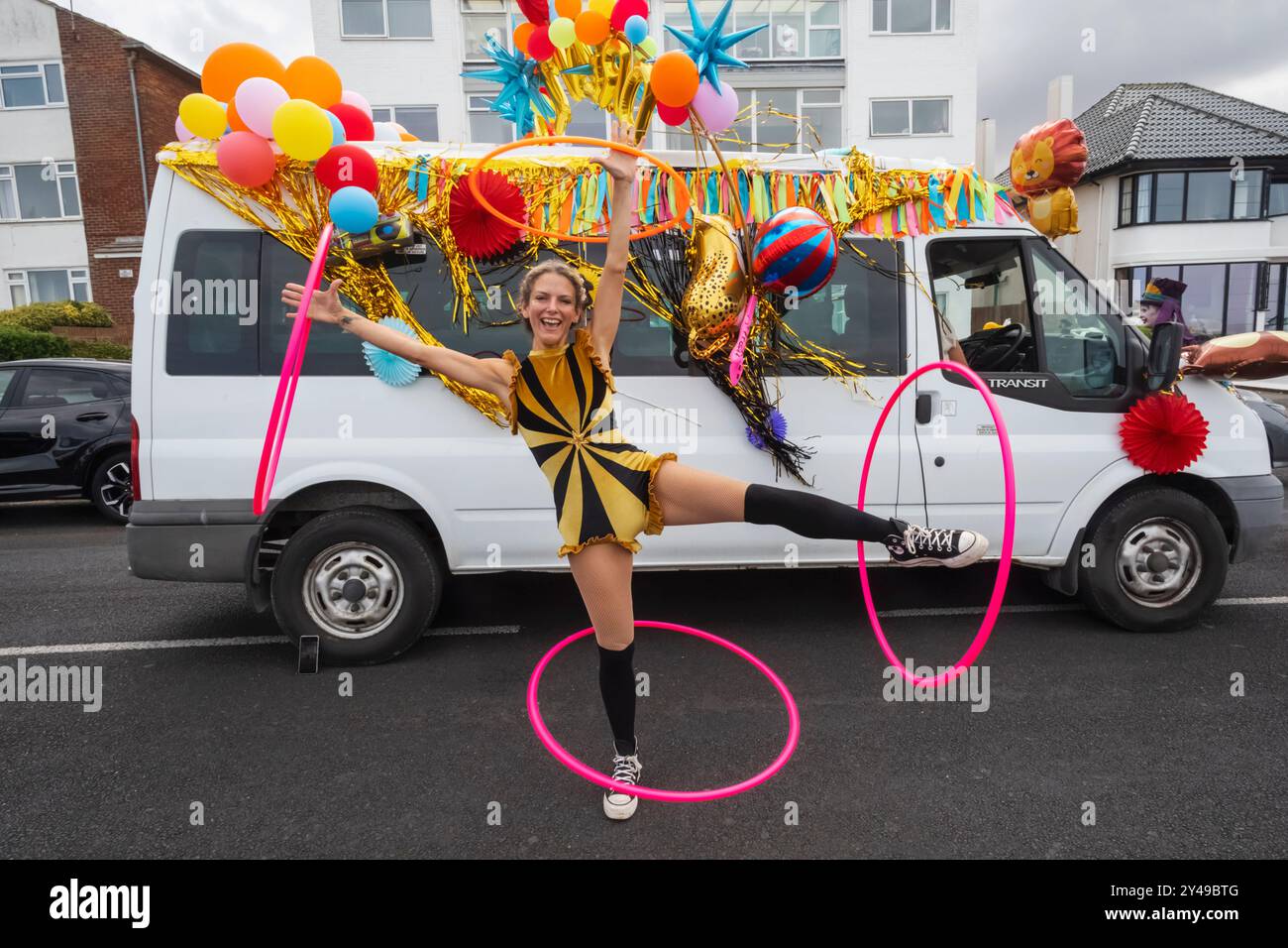 Inghilterra, Kent, Margate, Margate Carnival, Hula Hooping Festival Foto Stock