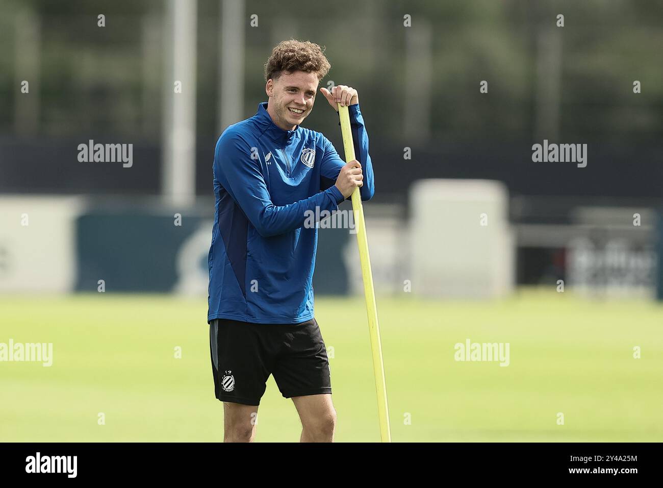 Knokke Heist, Belgio. 17 settembre 2024. Maxim De Cuyper del club nella foto durante una sessione di allenamento della squadra di calcio belga Club Brugge KV, martedì 17 settembre 2024 a Knokke-Heist. La squadra si sta preparando per la partita di domani contro il Borussia Dortmund, il giorno di apertura della fase di UEFA Champions League. BELGA PHOTO BRUNO FAHY credito: Belga News Agency/Alamy Live News Foto Stock