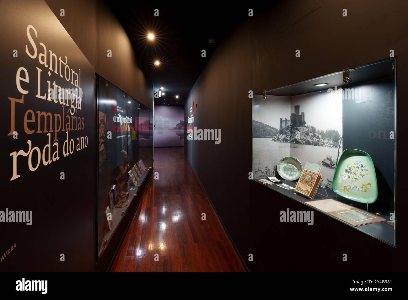 Centro di interpretazione dei Templari di Almourol - Centro de Interpretação Templário de Almourol (CITA) a Vila Nova da Barquinha, Portogallo, Europa Foto Stock