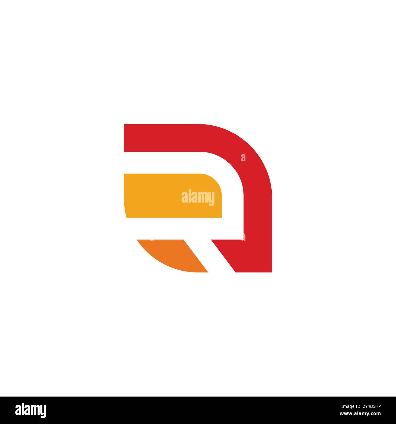 R modello di disegno del logo. Vettore logo ER Illustrazione Vettoriale