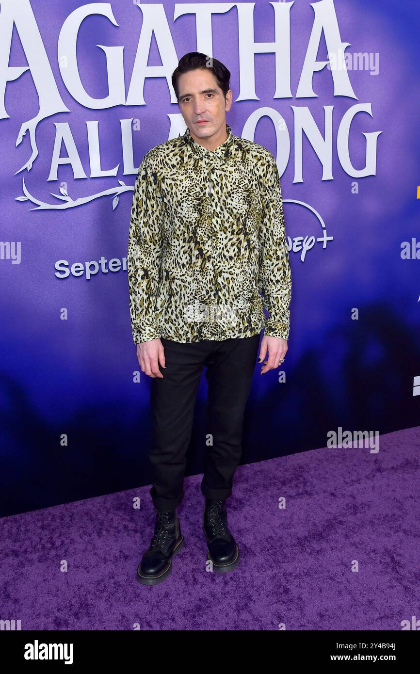David Dastmalchian beim Launch Event der Disney+ / Marvel Television Miniserie "Agatha All Along" in El Capitan Theatre. Los Angeles, 16.09.2024 Foto Stock