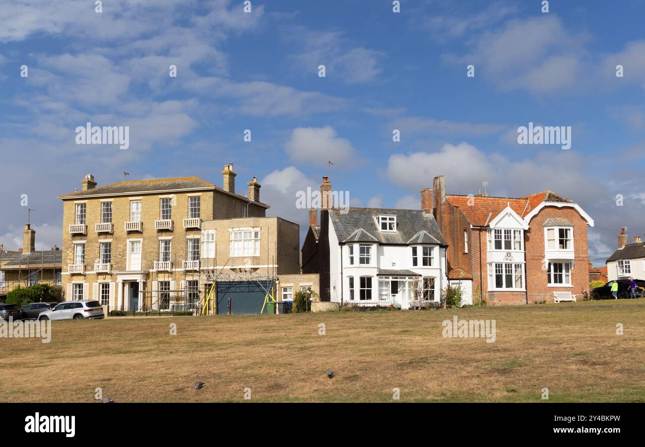 Case d'epoca su Consitution Hill, Southwold, Suffolk. REGNO UNITO Foto Stock