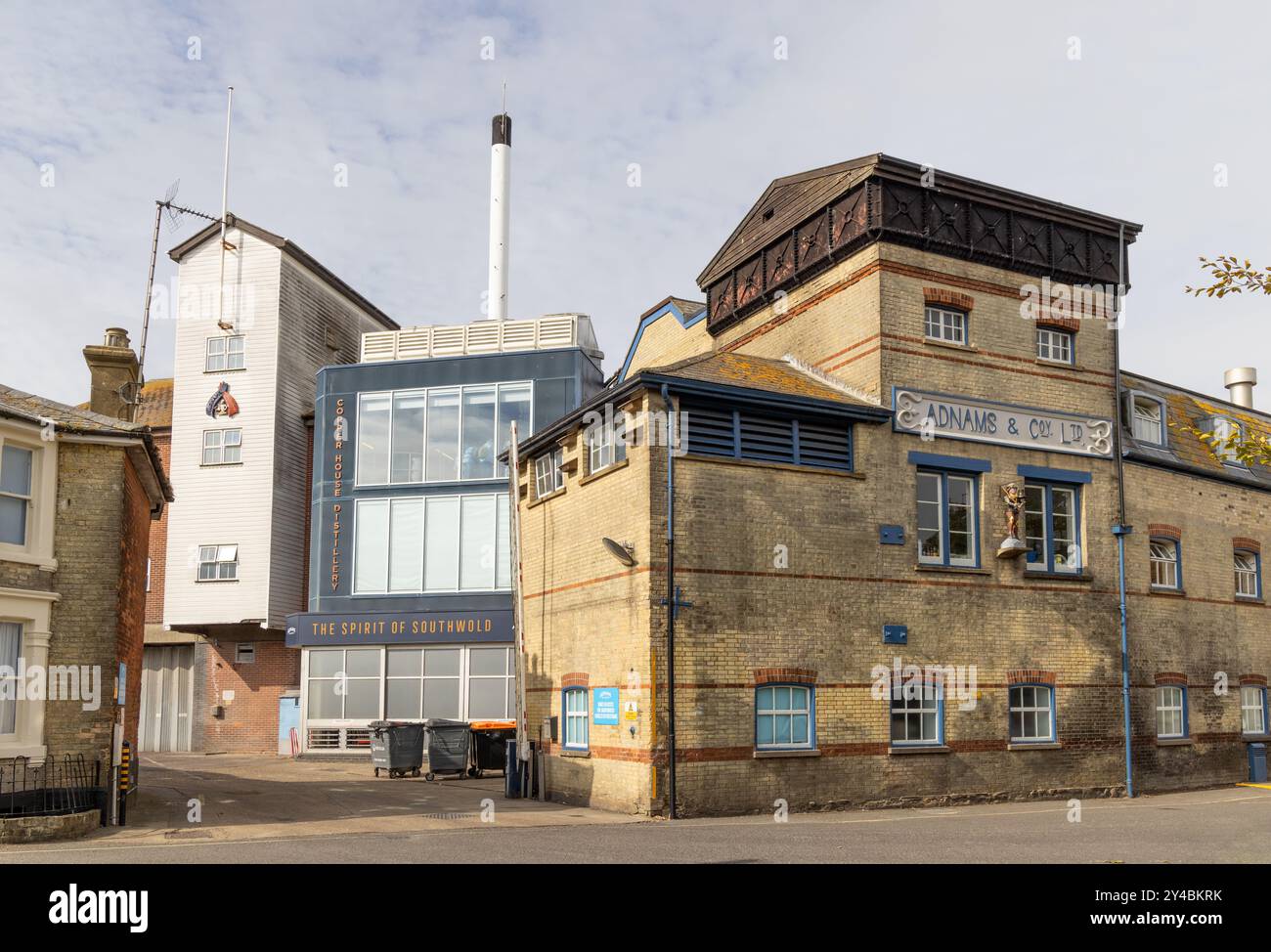 Esterno del birrificio Adnams. Southwold, Suffolk. REGNO UNITO Foto Stock