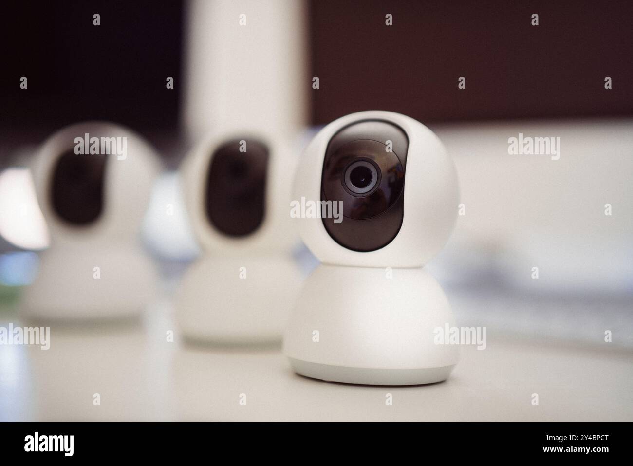 Videocamera di sicurezza ip webcam. Dispositivi intelligenti per la domotica. Sicurezza del sistema. Foto Stock