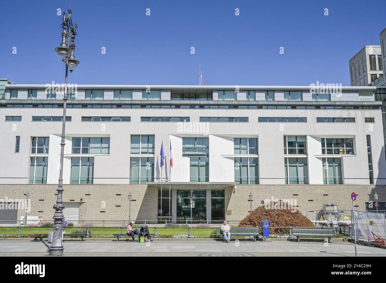 Ambasciata Francia, Pariser Platz, Mitte, Berlino, Germania, Europa Foto Stock