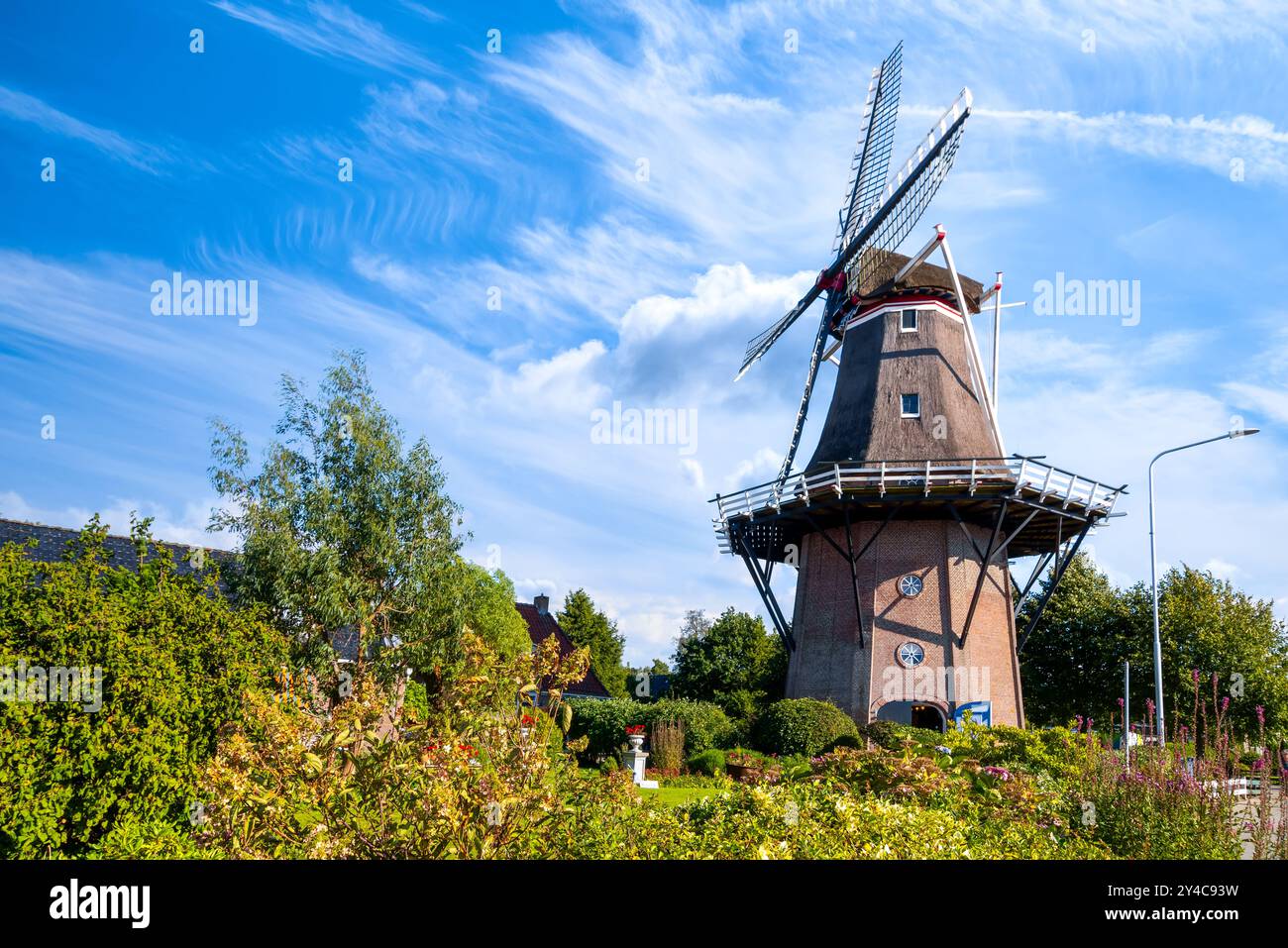 Windmill de eengragt ad Anjum/ Eanjum, Frisia, Paesi Bassi Foto Stock