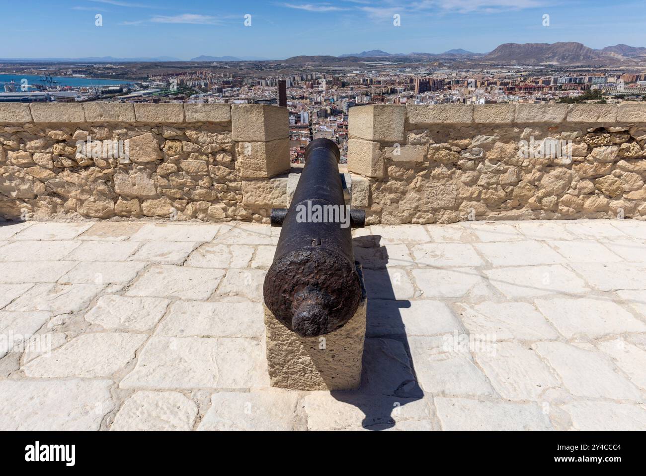 Castello di Santa Barbara ad Alicante, Spagna. Foto Stock