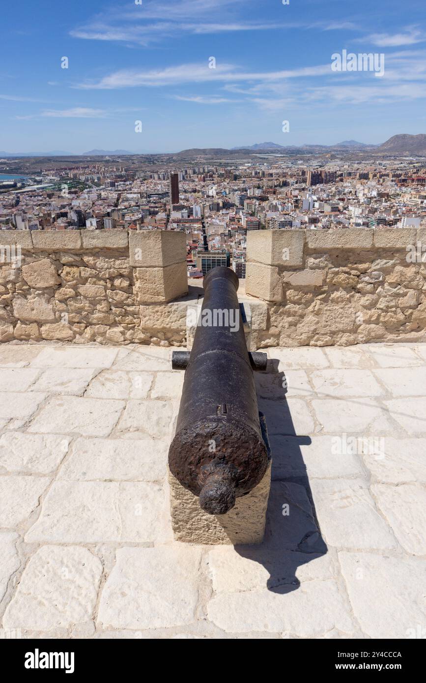 Castello di Santa Barbara ad Alicante, Spagna. Foto Stock