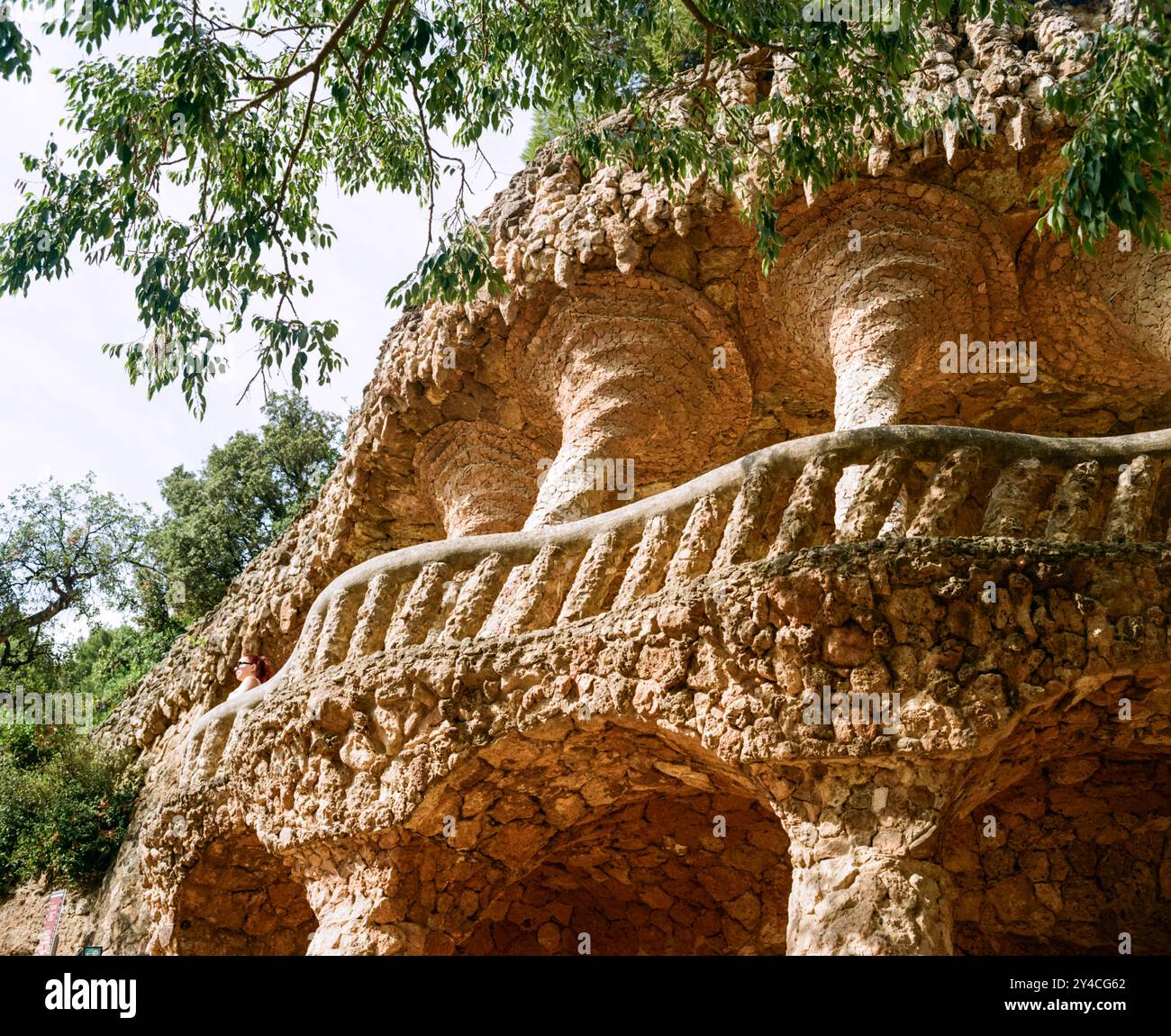Park Güell, Barcellona, Catalogna, Spagna, Europa. Foto Stock